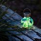 Handblown Glass 5 Inch Solar Tea Lantern - Teal