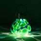 Handblown Glass 5 Inch Solar Tea Lantern - Teal