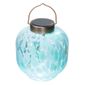 Allsop Handblown Glass 8 Inch Cabin Solar Lantern - Sea Glass