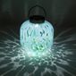 Allsop Handblown Glass 8 Inch Cabin Solar Lantern - Sea Glass