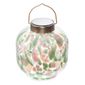 Handblown Glass 8 Inch Cabin Solar Lantern - Summer Garden