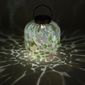 Handblown Glass 8 Inch Cabin Solar Lantern - Summer Garden