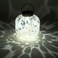 Handblown Glass 8 Inch Cabin Solar Lantern - Toasted Marshmellow