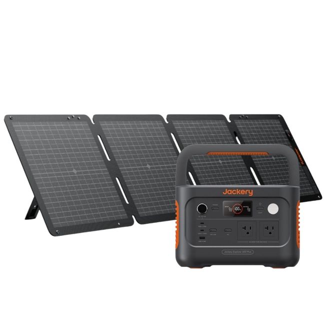 Jackery Explorer 600 V2 Plus Solar Generator Kit - With Jackery SolarSaga 100 Air Solar Panel