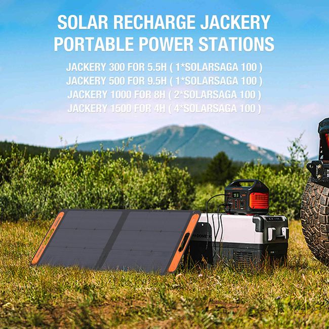 Jackery Explorer 1000 Plus Solar Generator Includes 2x 100W