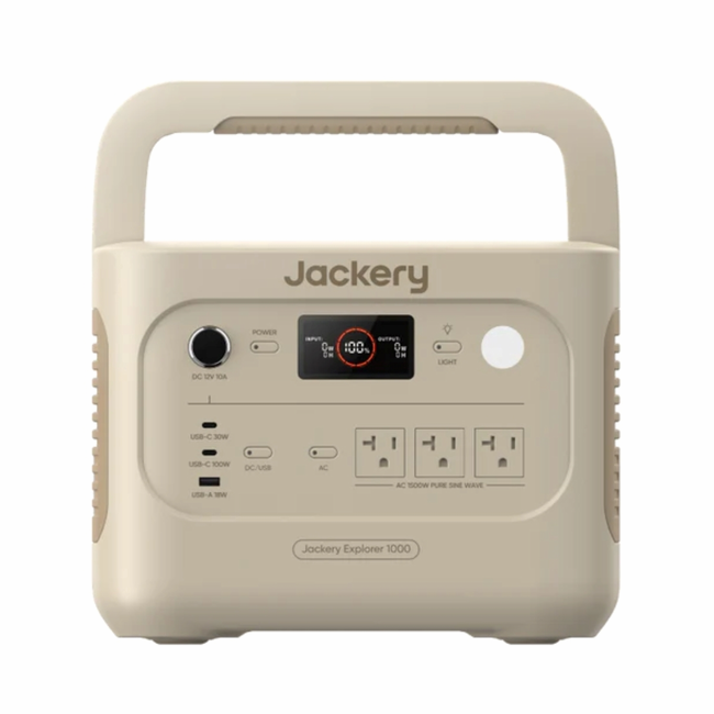 Jackery Explorer 1000 v2 Portable Power Station - In Dune White