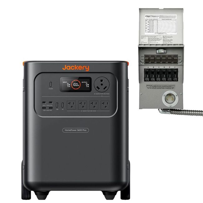 Jackery HomePower 3600 Plus Powerstation and Manual Transfer Switch Kit