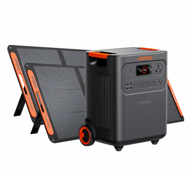 Jackery HomePower 3600 Plus Solar Generator - Includes 2x 200W Jackery Solar Panels