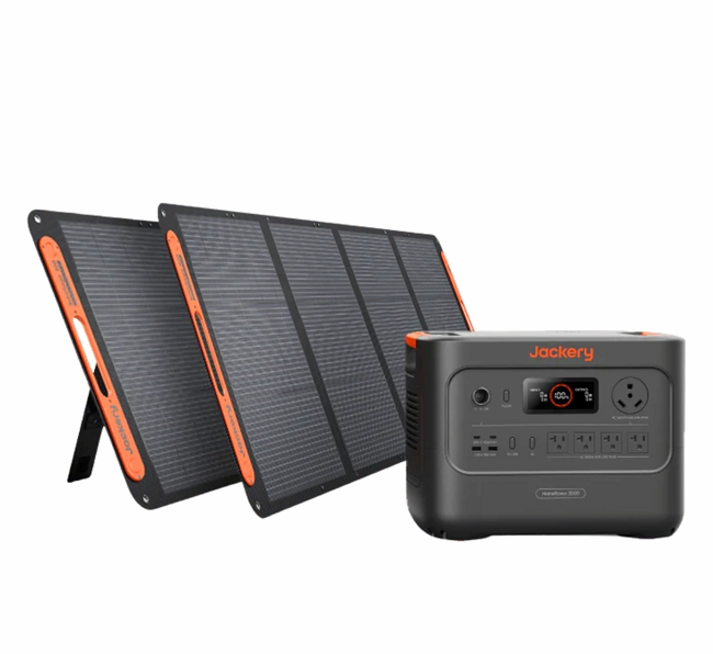 Jackery HomePower 3000 Portable Solar Generator - With 2x 200W Solar Panels