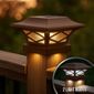 Classy Caps Kingsbridge Brown Dual Lighted Solar Post Cap