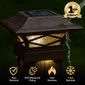 Classy Caps Kingsbridge Brown Dual Lighted Solar Post Cap