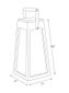 Les Jardins Roam Steel Mesh Solar Lantern - Weathered Teak