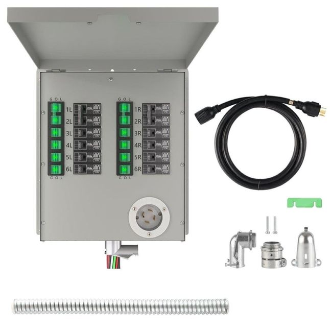 Natures Generator 12 Circuit 30A Manual Transfer Switch