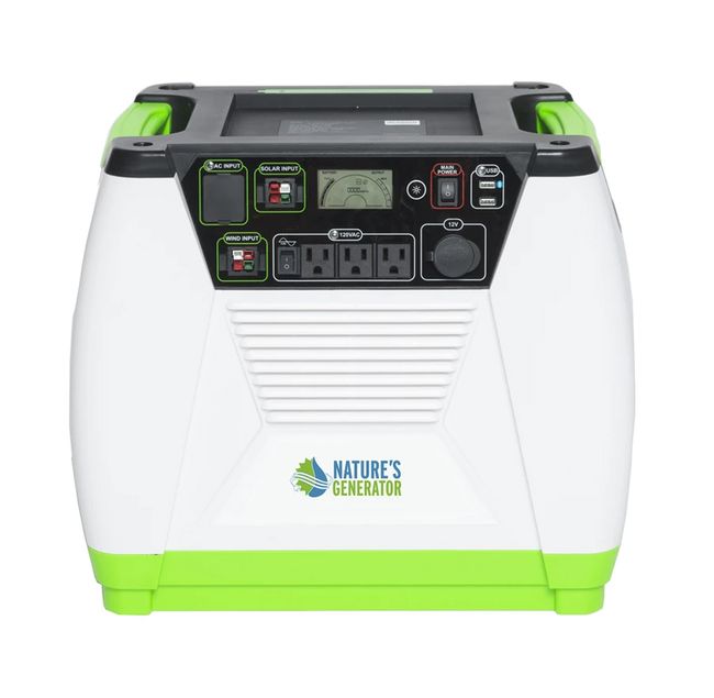 Natures Generator Portable 1800-Watt Solar Generator Without Cart