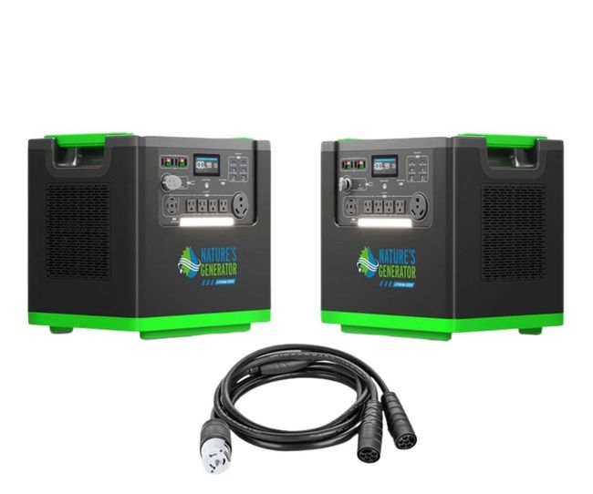 Natures Generator 2x Lithium 6000 Portable Power Station Kit - 12kW