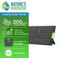 Natures Generator Lithium 3600 Solar Generator with 200W Folding Solar Panel