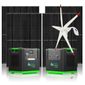 Natures Generator Lithium 6000 Generator with Power Pod, 4x Rigid 410W Monocrystalline Solar Panels and Wind Turbine Kit