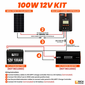 Rich Solar 100 Watt Solar Kit with 20A MPPT Charge Controller