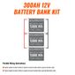 Rich Solar 300Ah 12V LiFePO4 Off-Grid Battery Kit - 3.8kWh Deep Cycle Lithium Battery Bank for RVs, Trailers, Cabins, Campers, Vans and Off-Grid