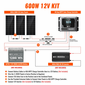 Rich Solar 600 Watt Solar Kit with 40A MPPT Charge Controller