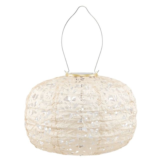 Soji Stella Square Sunflower - 11 Inch Solar Lantern in Pearl