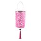 Soji Stella Tassel Cylinder Solar Lantern - Raspberry