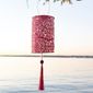 Soji Stella Tassel Cylinder Solar Lantern - Raspberry