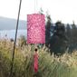 Soji Stella Tassel Cylinder Solar Lantern - Raspberry