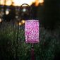 Soji Stella Tassel Cylinder Solar Lantern - Raspberry