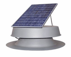 Natural Light 32 Watt Solar Powered Gable Mount Attic Fan - Cools & Protects Up To 2200 Sq. Ft. Attic Space
