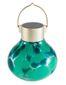 Handblown Glass 5 Inch Solar Tea Lantern - Teal