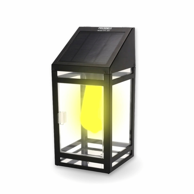 Techko Solar Wall Lantern - Dual Lighting Modes