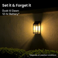 Techko Solar Wall Lantern - Dual Lighting Modes