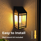Techko Solar Wall Lantern - Dual Lighting Modes