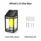 Techko Solar Wall Lantern - Dual Lighting Modes