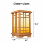 Techko Solar Zen Lantern Classic Style - Small