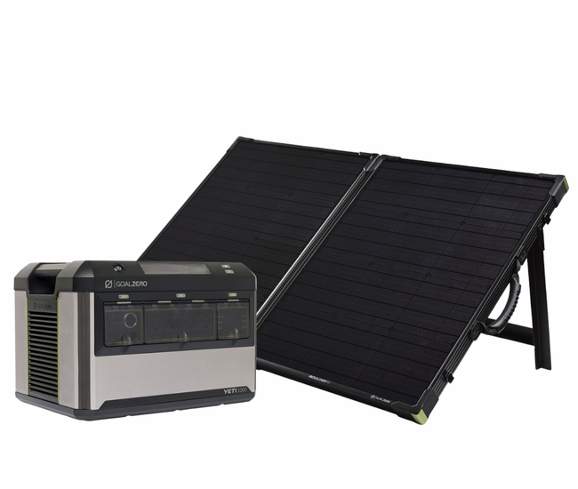 Goal Zero 6G New Yeti 1000 Portable Solar Generator Kit - Featuring the Boulder 100 Briefcase 2G Solar Panel
