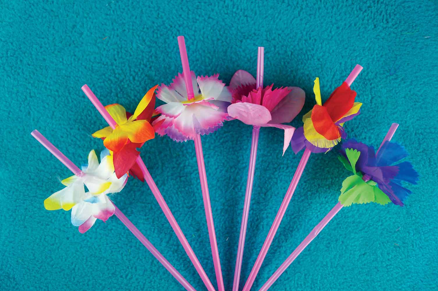 FLOWER PARTY STRAWS **OVERSTOCK 0.25/PACK