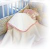 Jumbo Sized 40" x 60"  Polarfleece White Blanket with Contrast Trim 