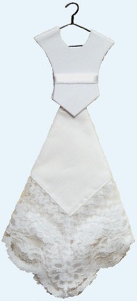 Wedding Dress Handkerchief - Bridal Favor