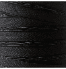 #5 Zipper Black Coil Chain