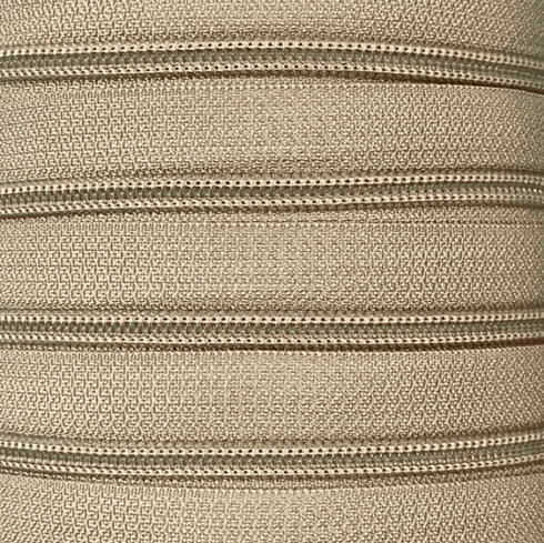 #5 Zipper Light Beige Coil Chain