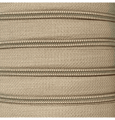 #5 Zipper Light Beige Coil Chain