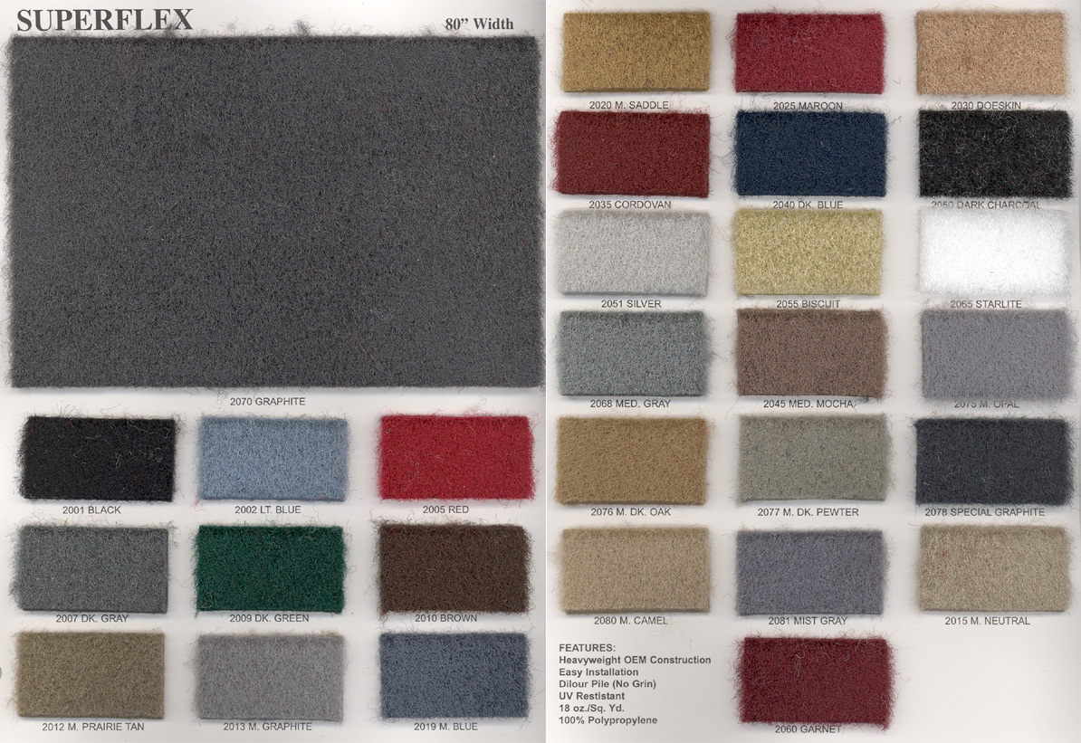 thumbnail image 2 of Raylon Bright Red Automotive Loop Carpet – Sold By The Yard, 80 Inches Wide 2 of 5