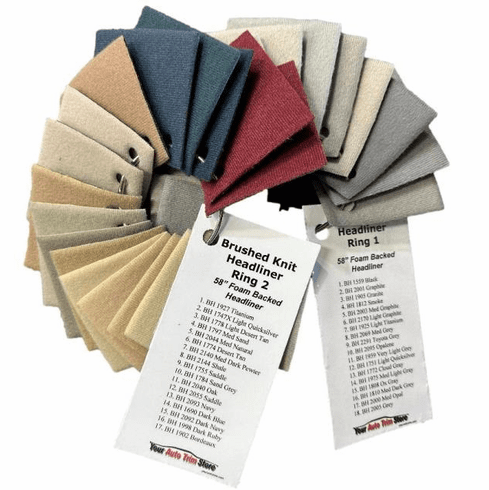 Automotive Headliner Brushed Knit Sample Ring Set