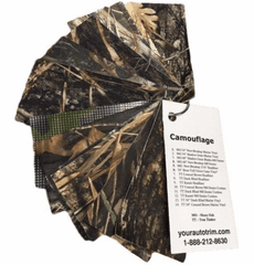 Camouflage Fabric and Vinyl Sample Ring