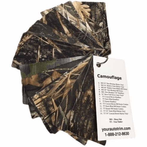 Camouflage Fabric and Vinyl Sample Ring