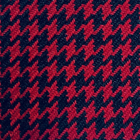 Houndstooth Black/Dark Red