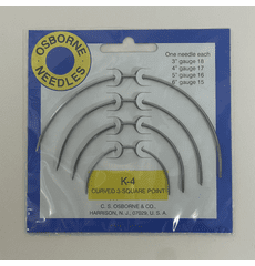 K-4 Curved 3-Square Point Needles
