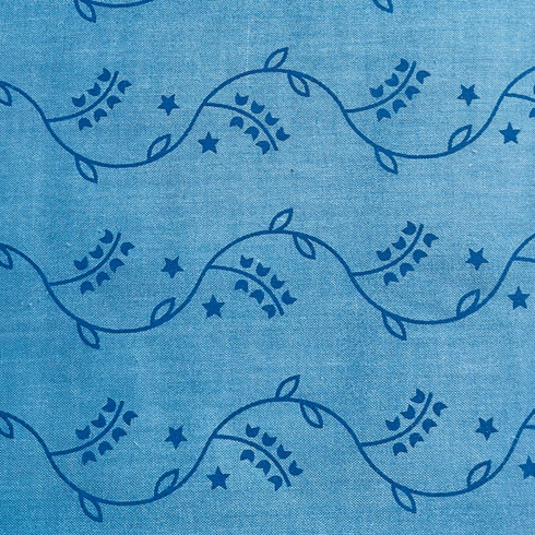 Quilting Fabrics Blue Flowers and Stars